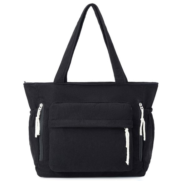 Corduroy Tote Bag - Cute Hobo Bags Tote Purse With Zier Shoulder -_- - Picture 1 of 9
